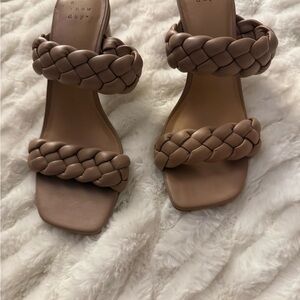 A New Day Women's Braided Brown Sandals